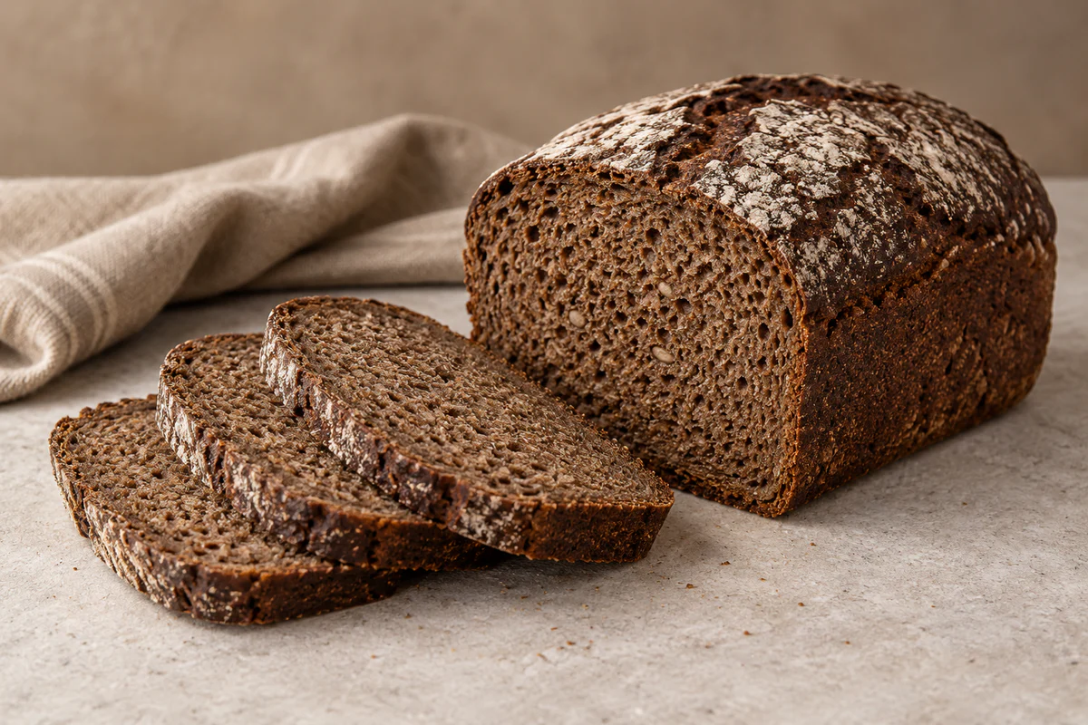 Aufgeschnittenes Roggenbrot